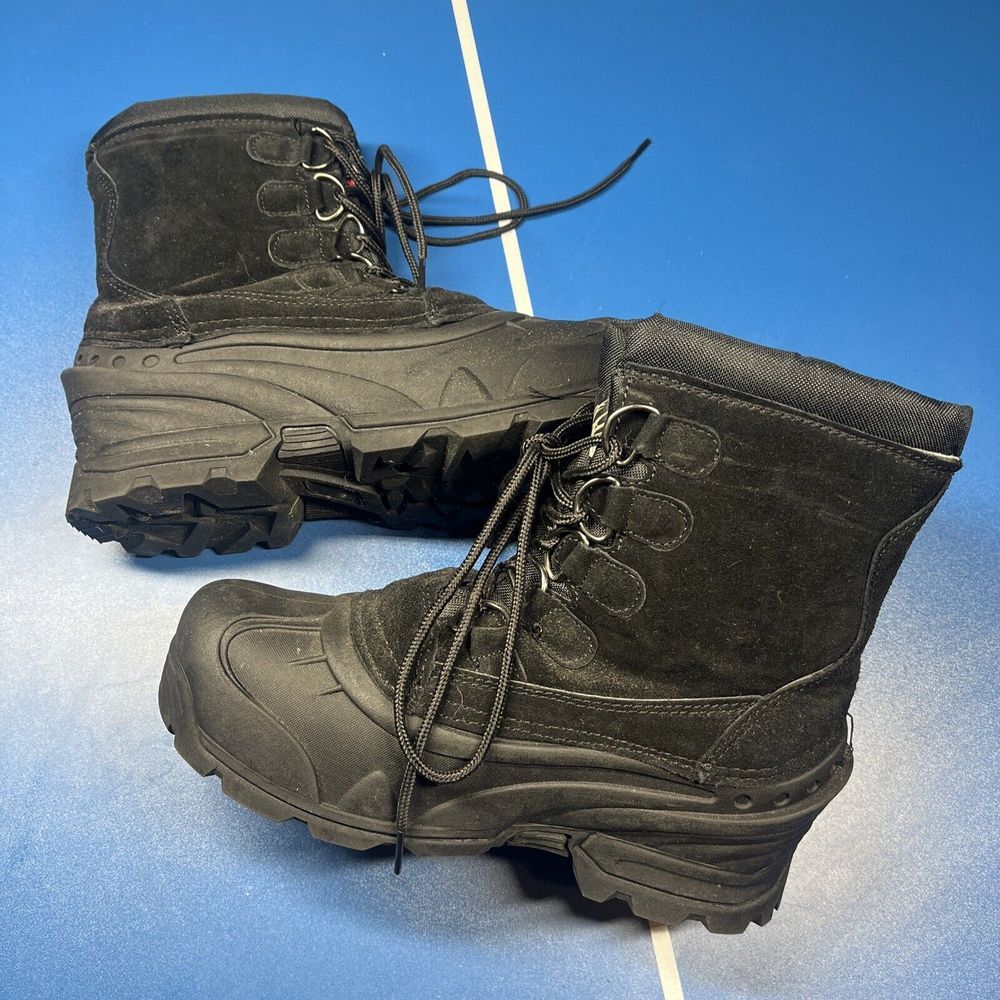 Itasca Cedar II 6542845 Men's 7 Snow Boot Black Leather‎ Round Toe Ankle Boots